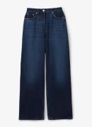 Reiss Lyle mid waist wide leg jeans met donkere wassing