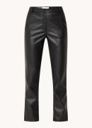 L-K-Bennett Hardy high waist straight fit broek van imitatieleer