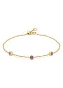 Diamond Point Geelgouden armband, 0-32 ct paarse amethist, Joy