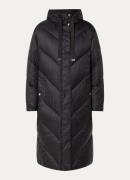 HUGO BOSS Pollylong longline puffer jas met steekzakken en capuchon