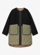 Reiss Ollie reversible jack in wolblend met quilt patroon