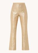 Claudia Sträter High waist flared fit pantalon met pailletten