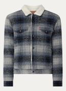 Levi's Jack in wolblend met streepprint en teddy voering