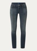 Denham Kyo mid waist skinny jeans met donkere wassing