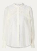 Co'Couture Barre semi-transparante blouse in lyocellblend met broderie