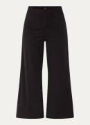 HUGO BOSS Tahiana high waist wide fit cropped chino met steekzakken