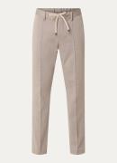 Boggi Milano Straight fit pantalon met gemêleerd dessin en trekkoord