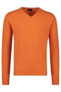 Pullover William Lockie oranje v-hals