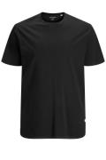 Jack & Jones T-shirt zwart uni Plus Size ronde hals