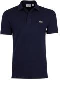 Lacoste poloshirt donkerblauw effen 100% katoen slim fit