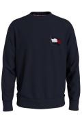 Sweater Tommy Hilfiger Big & Tall navy met vlag