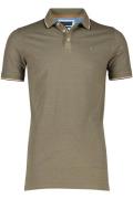 Poloshirt Portofino extra lang khaki gemeleerd