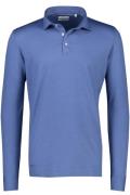 Thomas Maine lange mouwen polo extra lang blauw