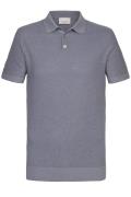 Profuomo polo normale fit blauw effen katoen