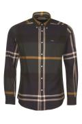 Katoenen Barbour casual overhemd donkerblauw geruit