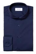 Navy Eton business overhemd katoen slim fit