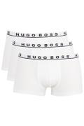 Hugo Boss 3-pack boxershorts wit effen