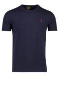 Ralph Lauren t-shirt ronde hals donkerblauw Custom Slim Fit