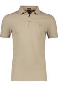 Hugo Boss poloshirt bruin effen katoen slim fit