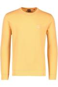 Oranje effen Hugo Boss sweater Westart katoen ronde hals