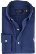 Polo Ralph Lauren casual overhemd blauw effen katoen normale fit met l...