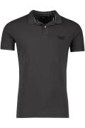 Superdry polo normale fit zwart effen katoen