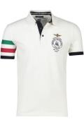 Aeronautica Militare polo normale fit wit met logo katoen