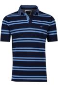 Baileys poloshirt normale fit blauw gestreept katoen korte mouw