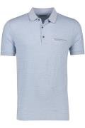 Katoenen Pierre Cardin polo normale fit blauw effen