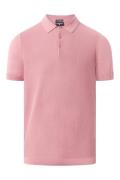 Strellson polo normale fit roze effen 100% katoen