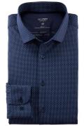 Olymp Level Five overhemd mouwlengte 7 extra slim fit donkerblauw effe...