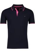 Portofino poloshirt normale fit navy 2 knoops effen katoen