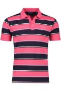 Gant polo normale fit roze en donkerblauw gestreept katoen