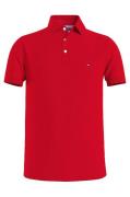 Tommy Hilfiger polo wijde fit katoen rood effen