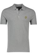 Slim fit Lyle & Scott polo grijs gemêleerd katoen