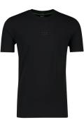 Hugo Boss t-shirt zwart effen katoen normale fit ronde hals