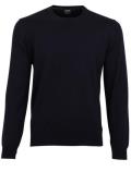 Olymp pullover ronde hals marineblauw merinowol