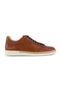 Sneakers Floris van Bommel bruin effen leer