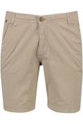 korte broek Gardeur beige effen katoen