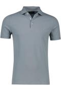 Poloshirt Portofino normale fit grijs effen katoen 3 knoops