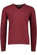 Alan Paine trui v-hals bordeaux wijde fit effen lamswol