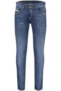 Diesel jeans blauw effen katoen D-strukt normale fit