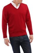 Maerz pullover rood merinowol v-hals