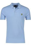 Lyle & Scott polo slim fit lichtblauw effen