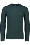 Trui Lyle & Scott ronde hals groen effen lamswol