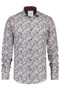 Casual overhemd A Fish Named Fred slim fit wit met print katoen