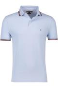 Tommy Hilfiger polo Big & Tall katoen slim fit lichtblauw effen