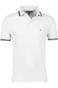 Tommy Hilfiger polo slim fit wit effen katoen B&T