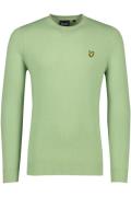 Trui Lyle & Scott groen effen katoen merinowol