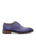 Giorgio nette schoenen blauw effen leer donkerblauwe details